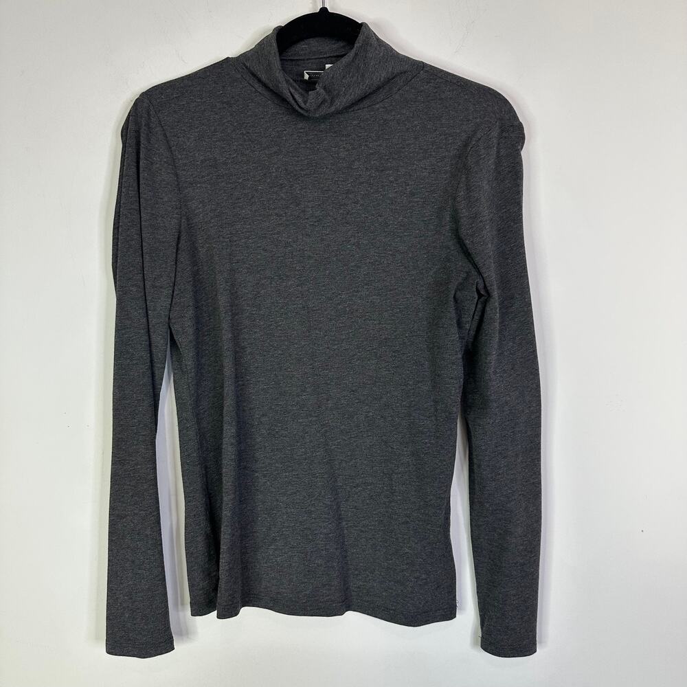 White + Warren Turtleneck in Charcoal Heather Size Small - Picture 2 of 8
